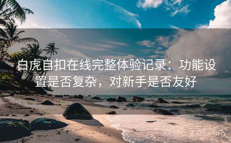 白虎自扣在线完整体验记录：功能设置是否复杂，对新手是否友好  第2张