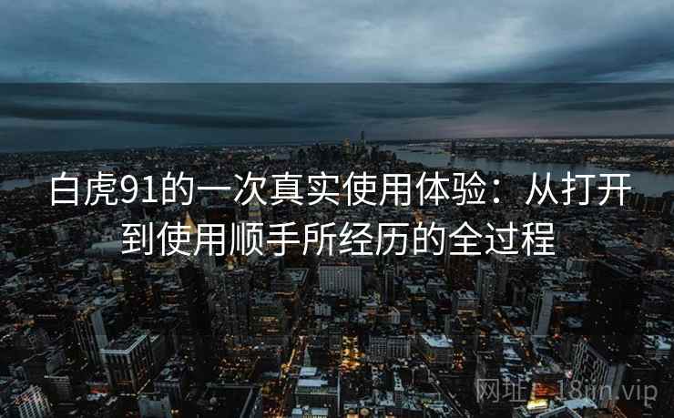 白虎91的一次真实使用体验:从打开到使用顺手所经历的全过程 第2张 白虎91的一次真实使用体验:从打开到使用顺手所经历的全过程 第2张