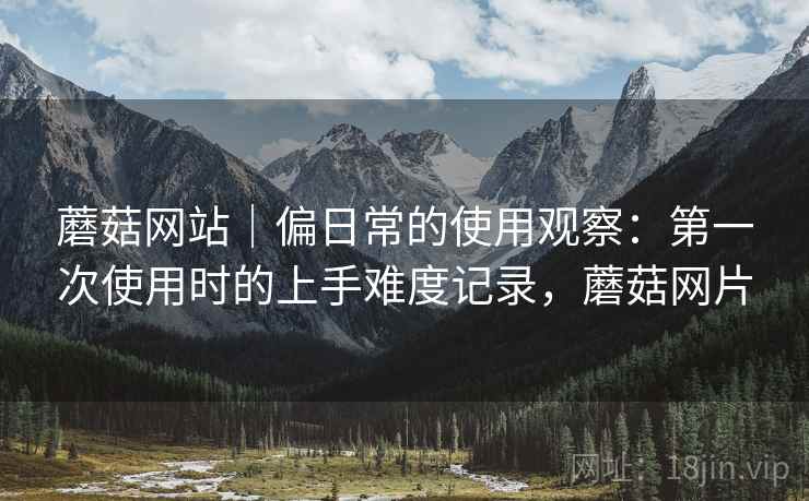 蘑菇网站｜偏日常的使用观察：第一次使用时的上手难度记录，蘑菇网片  第2张