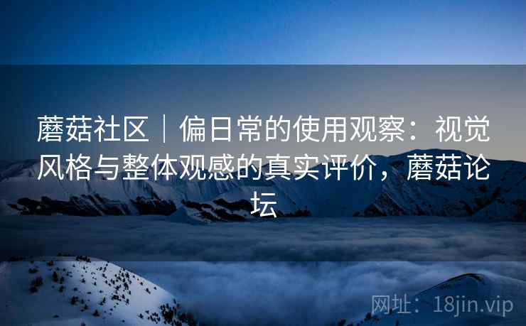 蘑菇社区|偏日常的使用观察:视觉风格与整体观感的真实评价,蘑菇论坛 第2张 蘑菇社区|偏日常的使用观察:视觉风格与整体观感的真实评价,蘑菇论坛 第2张
