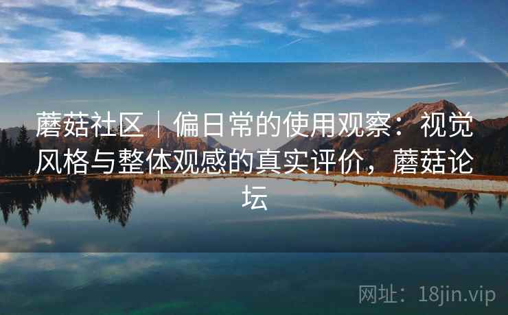 蘑菇社区|偏日常的使用观察:视觉风格与整体观感的真实评价,蘑菇论坛 第1张 蘑菇社区|偏日常的使用观察:视觉风格与整体观感的真实评价,蘑菇论坛 第1张