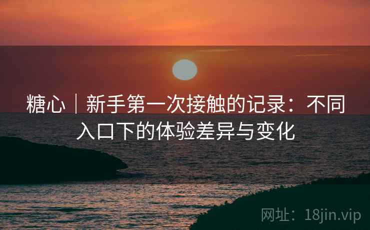 糖心|新手第一次接触的记录:不同入口下的体验差异与变化 第2张 糖心|新手第一次接触的记录:不同入口下的体验差异与变化 第2张