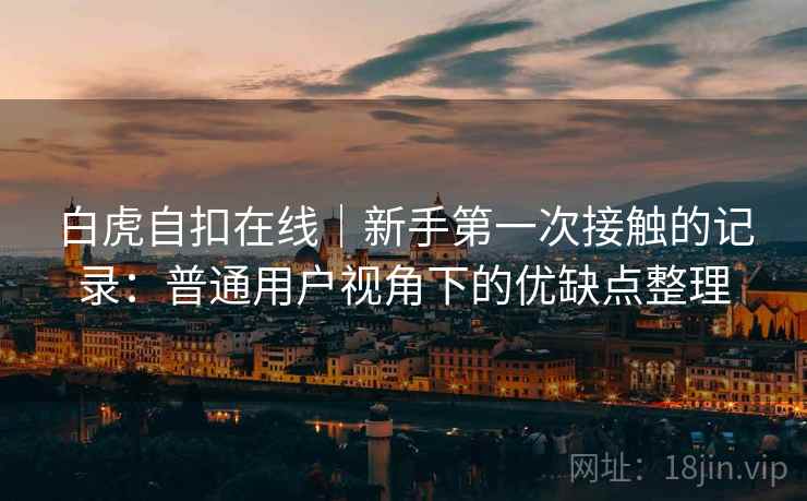 白虎自扣在线|新手第一次接触的记录:普通用户视角下的优缺点整理 第1张 白虎自扣在线|新手第一次接触的记录:普通用户视角下的优缺点整理 第1张