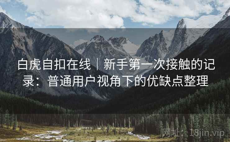 白虎自扣在线|新手第一次接触的记录:普通用户视角下的优缺点整理 第2张 白虎自扣在线|新手第一次接触的记录:普通用户视角下的优缺点整理 第2张