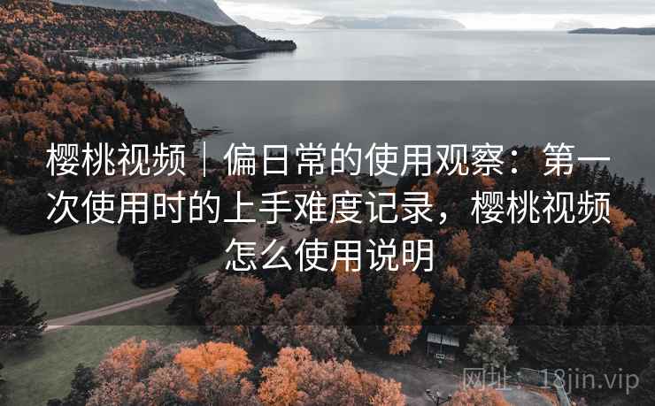 樱桃视频｜偏日常的使用观察：第一次使用时的上手难度记录，樱桃视频怎么使用说明  第2张