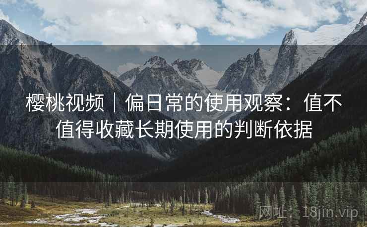 樱桃视频|偏日常的使用观察:值不值得收藏长期使用的判断依据 第2张 樱桃视频|偏日常的使用观察:值不值得收藏长期使用的判断依据 第2张